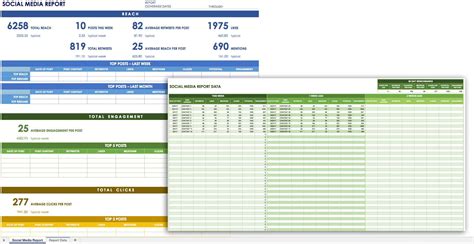 Social Media Report Template Excel task list templates