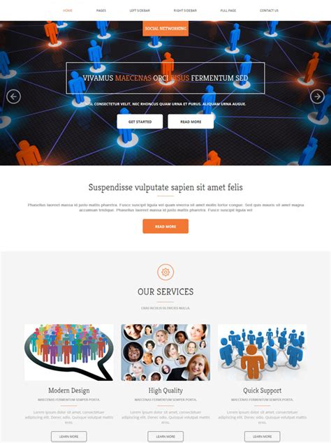 Social Networking HTML Template Social Networking Website Templates