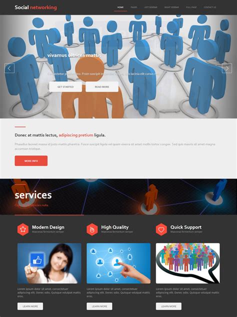 Social Networking HTML Template Social Networking Website Templates DreamTemplate