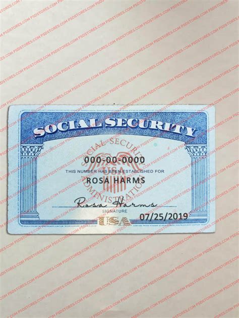 Social Security Card PSD Template Collection 2020 Social security