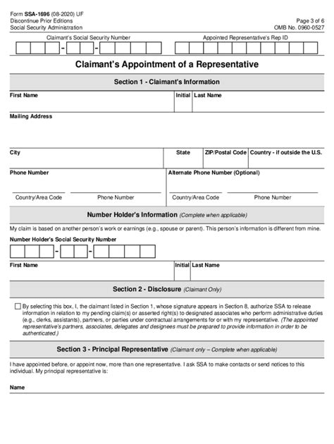Social Security Representative Appointment Form SSA1696U4 DocHub