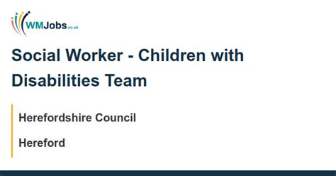 Social Worker - Children with Disabilities Team