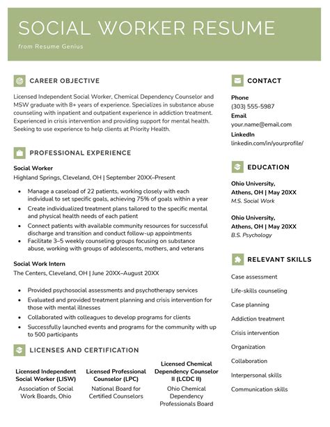 Social Worker Resume Example & Writing Tips for 2022
