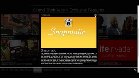 The Social Club GTAV website features highly-detailed and 