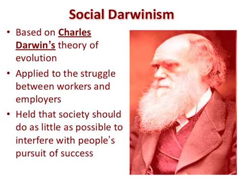 Social darwinism quizlet. Anthracite Coal Mine Strike. (1902 PA) The strike by 140 thousand workers in the country's biggest coal mine causes the coal supply to dwindle which drives down the U.S. economy. The workers demanded a 20% pay increase, reduction of working hours, (9 instead of 10), and safer working conditions. 