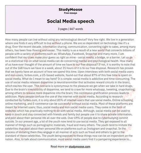 Social media platforms Free Essay Example - StudyMoose