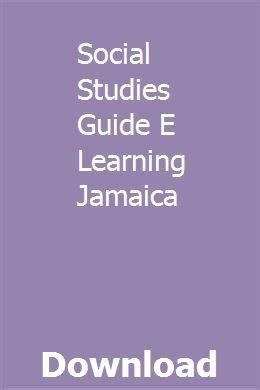 Social studies guide e learning jamaica. - Ermittlung von grundstückswerten für die entschädigung bei landentzug.
