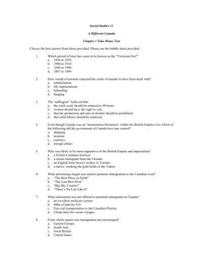 Socials 11 Counterpoints