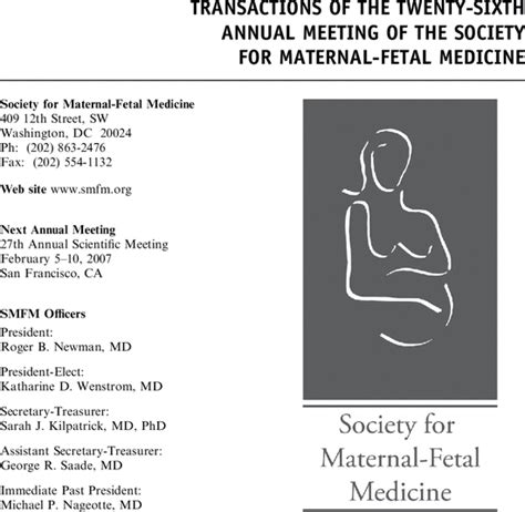 Society for Maternal Fetal Medicine and The American Journal of ...