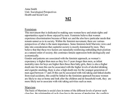 Sociological theories and health - feminism and Marxism