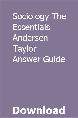 Sociology the essentials andersen taylor answer guide. - Manual for a john deere 3230 tractor.