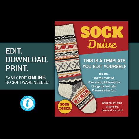 Sock Drive Flyer Template
