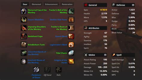 Elemental Shaman Season of Discovery Best in Slot. We recommend using the gear listed below for Phase 3 as your main goal in the current phase of Season of Discovery. Also, as many people still run Gnomeregan regularly to level up and are likely to have a lot of good gear from there equipped, the Phase 2 list can also be found below …. 