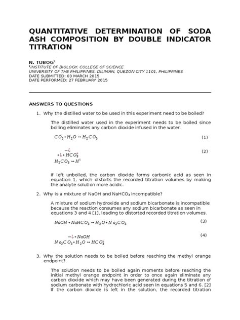 Soda ash determination using double indicator method. .  <a href=https:...