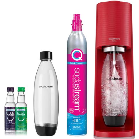 Soda stream terra. Sparkling Water Makers. SodaStream offers a full range of sparkling water makers, delivering fresh bubbly soda water at the push of a button. SodaStream water carbonators turn plain water into fresh sparkling water in seconds. We offer the best assortment of sparkling water machines for home, including the new Terra with an easy-to-connect … 