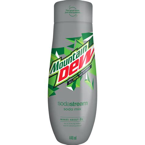 Sodastream mountain dew. Ounce for ounce, coffee has a much higher caffeine content than Mountain Dew. A 12-ounce serving of Mountain Dew has 55 milligrams of caffeine, or about 4.6 milligrams per ounce. 