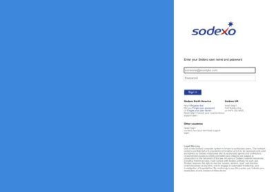 Sodexolink log in. Access. Welcome To Sodexo. “At Sodexo, you belong in a company that allows you to act with purpose and thrive in your own way. Let us all come together to Be Part of Something Greater and create a better everyday for everyone to build a better life for all.”. 