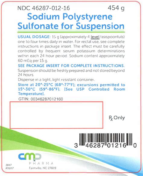 Sodium Polystyrene Sulfonate (Oral Route, Route Not …