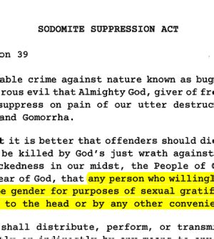 Sodomite Suppression Act