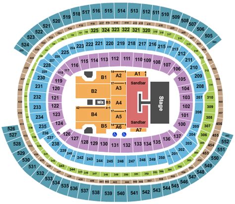 SoFi Stadium » section B3. Photos Concert Seating Chart NEW Sect