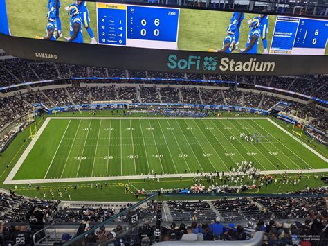 nothing wrong with the seat but the stairs in the 500s are steep. 522. section. 22. row. 9. seat. Seating view photos from seats at SoFi Stadium, section 522, home of Los Angeles Rams, Los Angeles Chargers. See the view from your seat at SoFi Stadium., page 1.. 