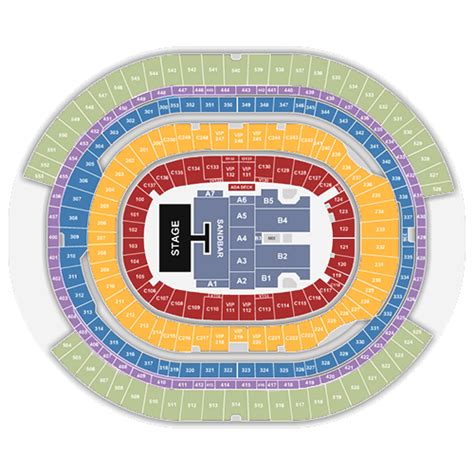 SoFi Stadium - Interactive concert Seating Chart. *This is the most common end-stage configuration here. Your concert may have a different floor layout. SoFi Stadium seating charts for all events including concert. Seating charts for …. 