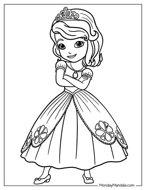 Sofia The First Coloring Shee