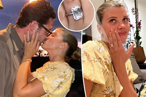 Sofia richie engagement ring. Elliot, 28, proposed to Sofia, 23, with a large, emerald-cut diamond ring, which Sofia showed off on Instagram. "She said yes," the groom-to-be wrote on his own page , adding three red heart ... 
