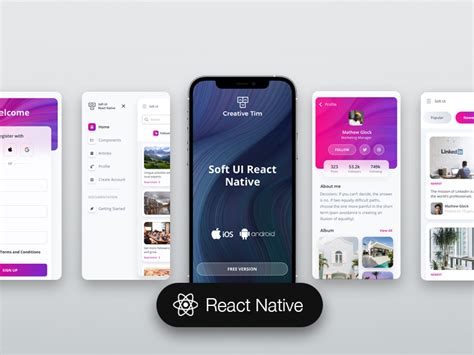 Soft UI React Native Free React Native App Template by Creative Tim