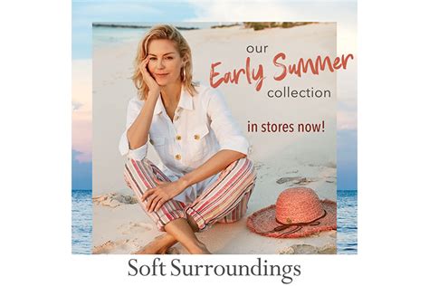 Soft surroundings near me. Find the fabrics that make you feel like royalty with the Soft Surroundings' women's clothing collection. All sizes including petites, plus, & tall available! 