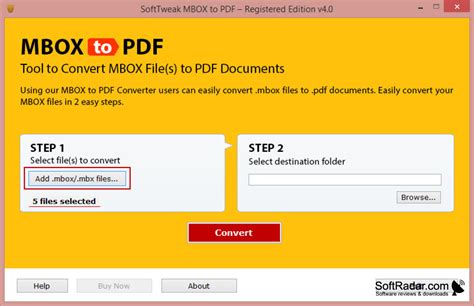 SoftTweak MBOX to PDF for Windows