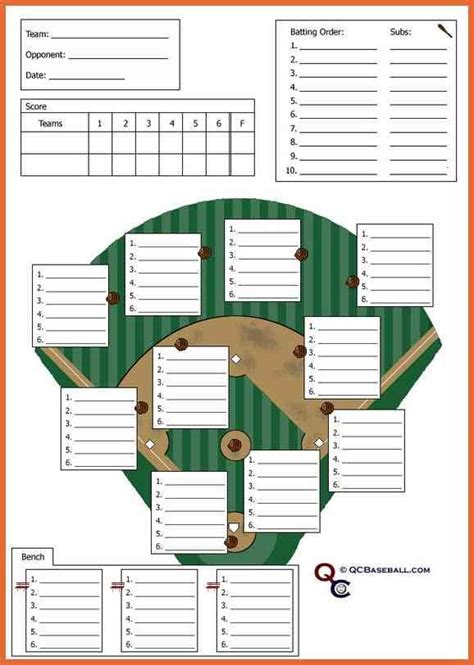 Softball Lineup Template Excel