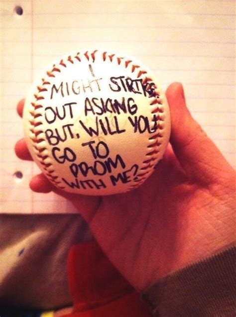 Mar 29, 2023 · We decided to round up some of the most “awww”-inducing promposal ideas that have occurred throughout the years. Here are some of the sweetest ways people have been asked to the big dance. 1 ... . Softball themed prom proposal