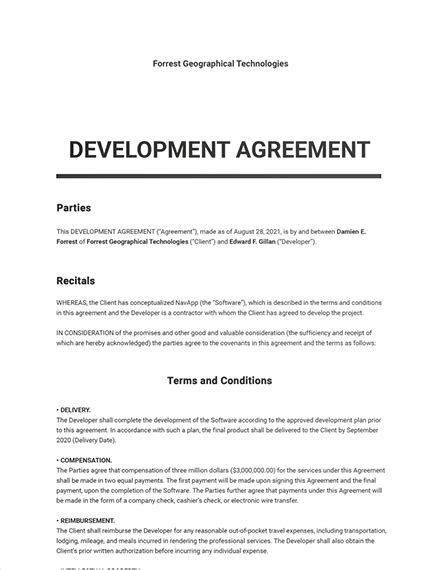 Software Agreement Template