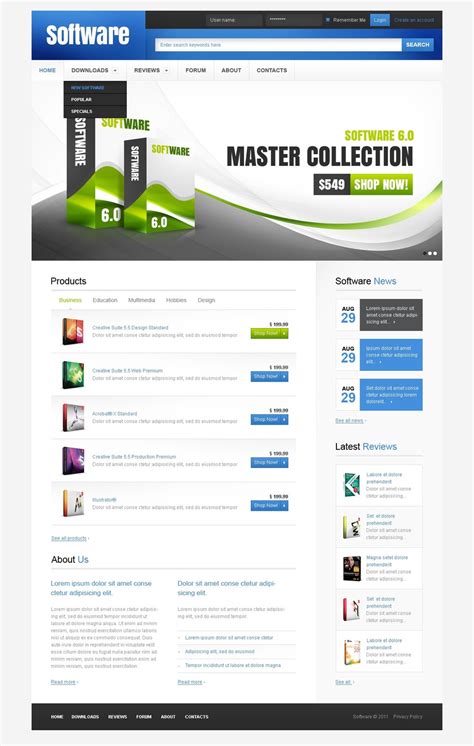 Software Company PSD Template 57227