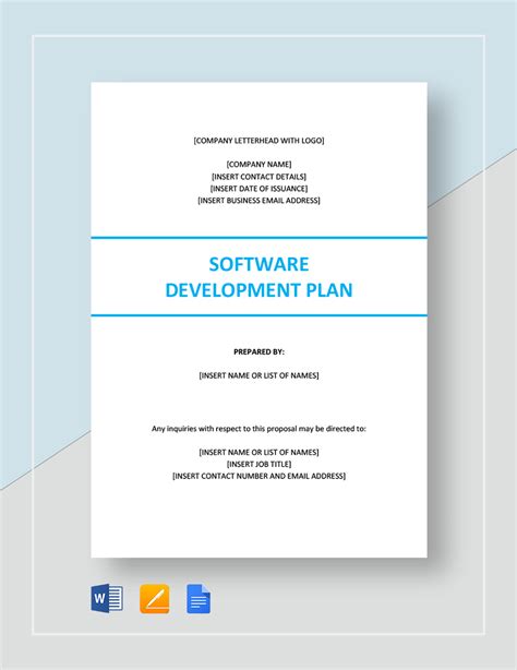Software Development Proposal Template in Word, Google Docs, Apple Pages