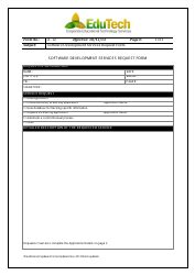 Software Development Services Request Form Edutech Download Fillable
