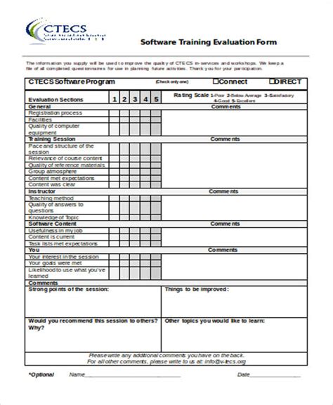 Software Evaluation Form 2 Free Templates In Pdf Word Excel Download