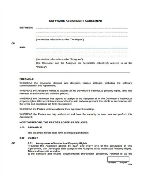 Software Integration Agreement Template prntbl