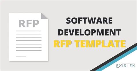 Software Rfp Template For Development Projects Existek Blog
