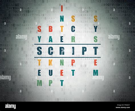 Software concept Script in Crossword Puzzle Stock Photo Alamy