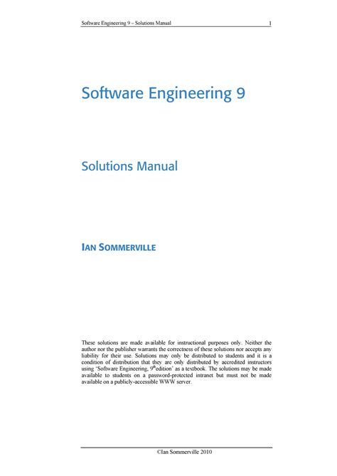 Software engineering 9th edition solution manual. - Manuel de réparation enregistreur cassette sony slv e270vc1 slv e270vc2.