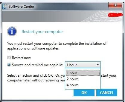 Software notification - snooze greyed out : r/SCCM - Reddit