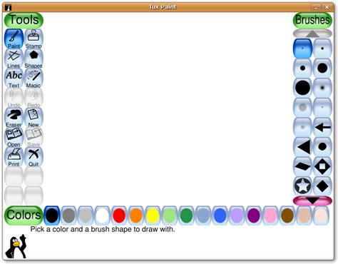 Tux Paint is a free, award-winning drawing program for children ages 3 to 12 (for example, preschool and K-6). Tux Paint is used in schools around the world as a computer literacy drawing activity. It combines an easy-to-use interface, fun sound effects, and an encouraging cartoon mascot who guides children as they use the program.. 