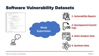 Software vulnerability.  A software vulnerability is a specific flaw or weak...