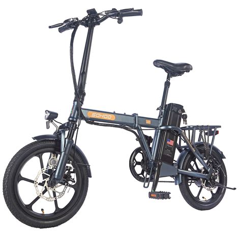 Sohoo Folding Electric Bicycle 16” 350W with A Removable 48V …