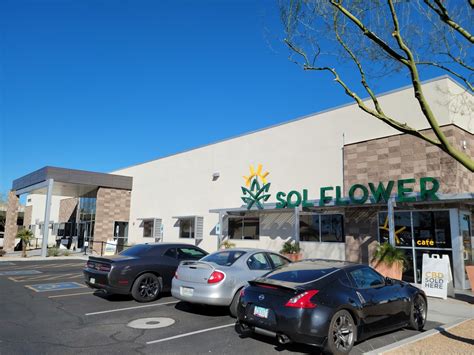 Sol flower dispensary photos. Sol Flower Sun City. Our flagship medical marijuana dispensary in Sun City offers a welcoming atmosphere, highly knowledgeable staff, and wellness consultations. Featuring a fully-stocked medical dispensary carrying only the best products at reasonable prices, a multi-purpose community room, and adjoined café & lounge to grab a coffee and hang ... 