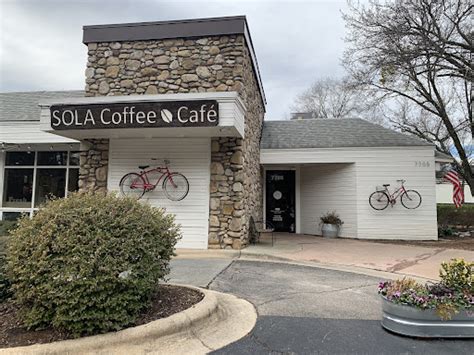 Sola coffee and cafe. Apr 20, 2023 · Share. 172 reviews #1 of 42 Coffee & Tea in Raleigh ££ - £££ Quick Bites American Cafe. 7705 Lead Mine Rd, Raleigh, NC 27615-4829 +1 919-803-8983 Website. Closed now : See all hours. 