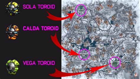 Sep 8, 2019 · Toroids are necessary for building the Garuda Warframe and for ranking up in the Vox Solaris syndicate located in the back room of Fortuna. There are three different types of Toroids: Calda, Sola, and Vega. You will need 2 of each type of Toroid for building Garuda and many Toroids to rank yourself up fully in the Vox Solaris syndicate. .