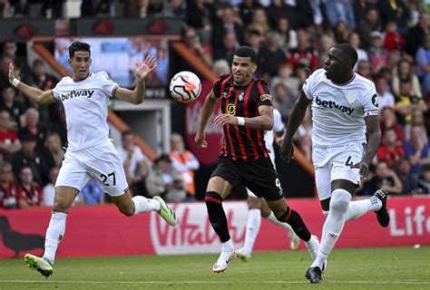 Solanke late goal helps Bournemouth salvage 1-1 draw with West Ham